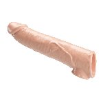 Подовжуюча насадка на член - Pretty Love Extension Penis Sleeve Flesh, 26 см - мініатюра 5