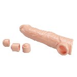 Подовжуюча насадка на член - Pretty Love Extension Penis Sleeve Flesh, 26 см - мініатюра 6