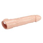 Подовжуюча насадка на член - Pretty Love Extension Penis Sleeve Flesh, 26 см - мініатюра 7