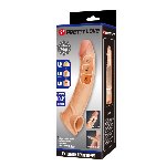 Подовжуюча насадка на член - Pretty Love Extension Penis Sleeve Flesh, 26 см - мініатюра 11