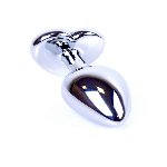 Анальна пробка - Jewellery Silver Heart Plug - Red - мініатюра 5