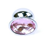 Анальна пробка - Jewellery Silver Plug - Light Pink - мініатюра 2