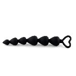 Анальний ланцюжок - Anal Beads Heart Black - мініатюра 2
