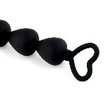 Анальний ланцюжок - Anal Beads Heart Black - мініатюра 4