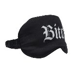Маска на очі - Ouch! Satin Blindfold Bitch Black - мініатюра 3