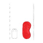 Маска на очі - Ouch! Satin Blindfold Red - мініатюра 4