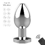 Анальна пробка - Rechargeable Butt Plug Vibrator Silver - мініатюра 2