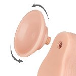 Фалоімітатор - Sliding-Skin Dual Layer Dong 7.5" Flesh #3 (пошкоджене упакування) - мініатюра 6