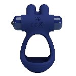 Ерекційне кільце - Pretty Love Powerful Vibro Cock Ring Bunny Blue - мініатюра 6