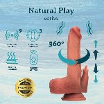 Реалістичний вібратор - Thrusting Dildo With Swing Motion And Heating Erospace Natural Play D7 - мініатюра 2