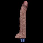 Вібратор - Real Softee Rechargeable Silicone Vibrating Dildo 11" (пошкоджено упаковку) - мініатюра 5