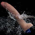 Вібратор - Real Softee Rechargeable Silicone Vibrating Dildo 11" (пошкоджено упаковку) - мініатюра 9