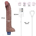 Вібратор - Real Softee Rechargeable Silicone Vibrating Dildo 11" (пошкоджено упаковку) - мініатюра 11