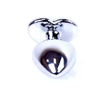 Анальна пробка - Jewellery Silver Heart Plug Pink - мініатюра 11
