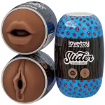 Мастурбатор - Slider Double-Ended Masturbator Mouth and Vagina Brown - мініатюра 1