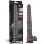 Фалоімітатор - Dual Layered Bendable Silicone Cock XXL 16'' Black - мініатюра 1