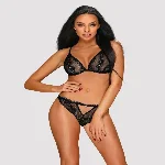 Комплект білизни - Obsessive Millagro Set Black L/XL - мініатюра 1