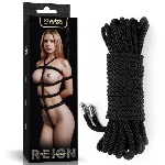 Мотузка - Rebellion Reign Black Bondage Rope, 10 м - мініатюра 1