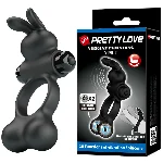 Ерекційне кільце - Pretty Love Vibrant Penis Ring Yusuf Black - мініатюра 1