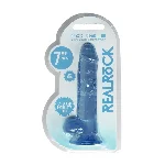 Фалоімітатор - Realrock Dildo 7" Blue - мініатюра 1