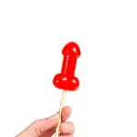 Льодяник - Cherry Candy Penis Lollipop With Spicy Warming Effect, 25 г - мініатюра 1