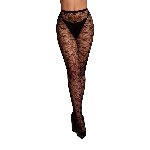 Колготки - Le Desir Heart Patterned Tights Black XS/XL - мініатюра 1