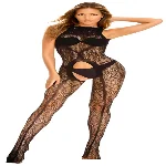 Бодістокінг - Bodystocking 2038, black - One Size - мініатюра 1