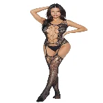 Бодістокінг - Bodystocking 2075, black - One Size - мініатюра 1