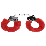 Наручники - Ouch! Beginner's Handcuffs Furry Red - мініатюра 1