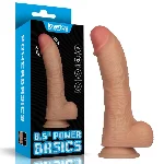 Реалістичний вібратор - Vibrating Power Basics Cock 8.5" - мініатюра 1