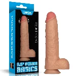 Реалістичний вібратор - Vibrating Power Basics Cock 9.5" - мініатюра 1