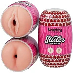 Мастурбатор - Slider Double-Ended Masturbator Ass and Vagina Flesh (пошкоджена захисна плівка) - мініатюра 1