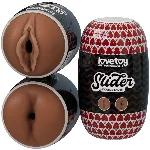 Мастурбатор - Slider Double-Ended Masturbator Ass and Vagina Brown - мініатюра 1