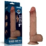 Фалоімітатор - Sliding Skin Pro Dual Layer Silicone Dong 9" Flesh - мініатюра 1