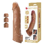 Подовжуюча насадка на член - Pretty Love Extension Penis Sleeve Latin, 26 см - мініатюра 1