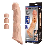 Подовжуюча насадка на член - Pretty Love Extension Penis Sleeve Flesh, 28 см - мініатюра 1