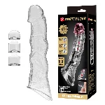 Подовжуюча насадка на член - Pretty Love Extension Penis Sleeve Clear, 28 см - мініатюра 1