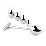 Анальна пробка зі змінними елементами - Jewellery Metal Anal Plug No. 3 - мініатюра 1