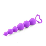 Анальний ланцюжок - Anal Beads Heart Purple - мініатюра 1