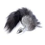 Анальна пробка - Fox Tail 2XL - Black - мініатюра 1