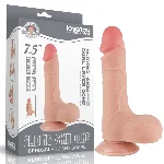 Фалоімітатор - Sliding-Skin Dual Layer Dong 7.5" Flesh #3 (пошкоджене упакування) - мініатюра 1