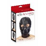 Капюшон з кляпом для БДСМ Fetish Tentation BDSM hood in leatherette with removable gag - мініатюра 3