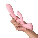 Двосторонній вібратор-кролик Satisfyer Triple Oh Pink (м'яте паковання!!!) - мініатюра 7