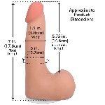 Фалоімітатор Doc Johnson The Realistic Cock ULTRASKYN 7 Inch with Balls Vanilla (м'яте паковання!!!) - мініатюра 6