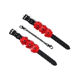 Наручники Liebe Seele Flower Rhythm - Black and Red Leather Flowers Hand Cuffs (м'яте паковання!!!) - мініатюра 3