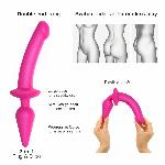 Анальна пробка з дилдо Strap-On-Me SWITCH PLUG-IN SEMI-REALISTIC DILDO FUCHSIA - L (м'ята упаковка) - мініатюра 3