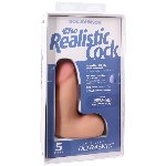 Фалоімітатор Doc Johnson The Realistic Cock ULTRASKYN - 5" with Balls Vanilla (надрив паковання!!!) - мініатюра 9