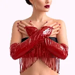 Вінілові мітенки Art of Sex - Lerona, розмір S, колір червоний - мініатюра 2