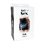 Лакована спідниця на шнурівці Art of Sex - Molly, колір чорний з ефектом голограми, XS-M - мініатюра 3