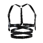 Шкіряна портупея Art of Sex - Melani Leather harness, Чорна L-2XL - мініатюра 1